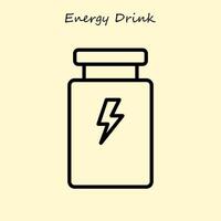 energi dryck enkel ikon vektor