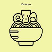 japanische essen ramen illustration vektor