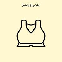 weiblich Sportkleidung einfach Symbol vektor