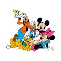 disney animerad karaktär uppsättning mickey mus och vänner Lycklig tecknad serie vektor