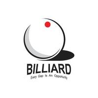 Billard- Logo Design Jahrgang retro Abzeichen vektor