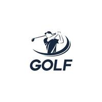 golf spelare logotyp design - golf spelare logotyp emblem design. lämplig för din design behöver, logotyp, illustration, animation, etc. vektor