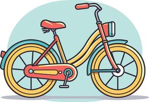 berg cyklist illustration tecknad serie av cykel affär vektor