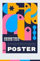 Design Vorlage zum ein a4 Poster oder Banner mit ein Tier geometrisch. Illustration Form. minimalistisch und skandinavisch Design Stil. vektor
