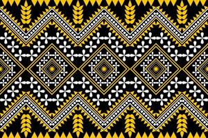 aztec stam- geometrisk bakgrund i svart röd gul vit sömlös rand mönster. traditionell prydnad etnisk stil. design för textil, tyg, Kläder, ridå, matta, prydnad, omslag. vektor