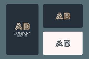 ab Logo Design Bild vektor