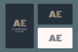 ae Logo Design Bild vektor
