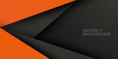 abstrakt dunkel grau und hell Orange Überlappung Farbe Hintergrund Vorlage mit Platz Papierschnitt Orange Muster. Überlappung Hintergrund mit Schatten Design. eps10 vektor