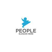 kreativ Person Symbol Logo. Symbol, Partner, Gruppe, Start-up, abstrakt Illustration. vektor