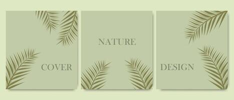 abstrakt botanisk tropiskt anteckningsblock omslag design. botanisk bakgrund. hand dragen estetisk bakgrund med tropisk exotisk löv. för anteckningsblock, planerare, broschyrer, böcker, kataloger. vektor