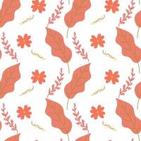 Herbst Blätter nahtlos Blumen- Muster im Pastell- Farben. Herbst Hintergrund. Design von Textilien, Hintergrund, Papier, Verpackung.. vektor