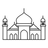 minimal eben Stil Masjid Illustration vektor