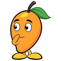 mango frukt häftig karaktär platt illustration vektor