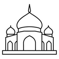 minimal eben Stil Masjid Illustration vektor