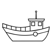 Boot Symbol Illustration Linie Kunst eben Stil vektor