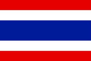 de nationell flagga av thailand vektor