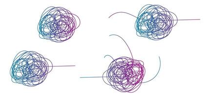 chaotisch verheddert Linie Zeichnung. zufällig chaotisch Linien Illustration. vektor