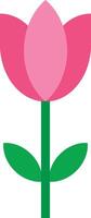 Tulpe Blume Symbol im modisch Stil isoliert auf Weiß Hintergrund . Rosa rot Tulpe Blume Symbol vektor