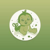 ein Baby Meerjungfrau Illustration oder Kunst. geeignet zum Baby Industrie Logo, Aufkleber, Etikett, Banner. editierbar Vorlage. vektor