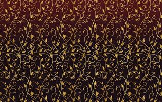 lutning gyllene linjär horisontell bakgrund med exotiska gyllene löv vektor