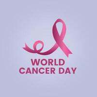 Welt Krebs Tag - - Brust Krebs Bewusstsein - - Welt Krebs Tag Logo vektor