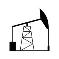 Öl Bohrturm Symbol Design. Treibstoff Produktion Zeichen und Symbol. vektor