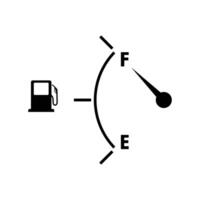 bränsle meter design. bensin indikator tecken och symbol. vektor