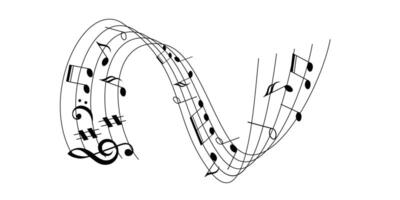 Musik- Hinweis Illustration. Musik- Zeichen und Symbol. vektor