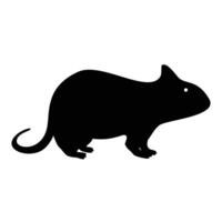Maus Silhouette Design. Pest Tier Symbol, Zeichen und Symbol. vektor