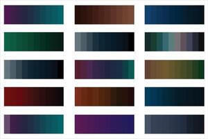 Farbe Paletten 1, 15 x 10 , dunkel, entdecken 20 setzt von beschwingt Farbe Paletten 5 einzigartig Farben jeder zum stilvoll Designs Licht, dunkel, Jahrgang, retro Inspirationen, Neu vektor