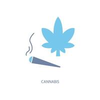 cannabis ikoner uppsättning. uppsättning av redigerbar stroke icons.set av cannabis vektor