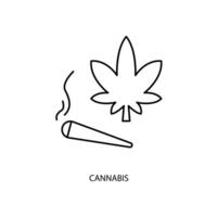 cannabis ikoner uppsättning. uppsättning av redigerbar stroke icons.set av cannabis vektor