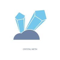 Kristall meth Konzept Linie Symbol. einfach Element Illustration. Kristall meth Konzept Gliederung Symbol Design. vektor