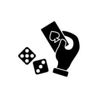 Glücksspiel Konzept Linie Symbol. einfach Element Illustration. Glücksspiel Konzept Gliederung Symbol Design. vektor