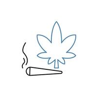 Cannabis Konzept Linie Symbol. einfach Element Illustration. Cannabis Konzept Gliederung Symbol Design. vektor