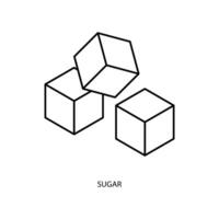 Zucker Konzept Linie Symbol. einfach Element Illustration. Zucker Konzept Gliederung Symbol Design. vektor