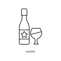 Alkohol Konzept Linie Symbol. einfach Element Illustration. Alkohol Konzept Gliederung Symbol Design. vektor