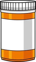 Karikatur medizinisch Pille Flasche vektor