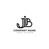 modern brev J B logotyp design mall vektor