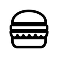 burger ikon på en vit bakgrund vektor