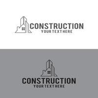 konstruktion Hem hus modern kreativ minimalistisk företag logotyp design vektor