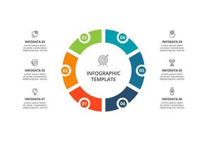 kreativ Konzept zum Infografik mit 6 Schritte, Optionen, Teile oder Prozesse. Geschäft Daten Visualisierung. vektor