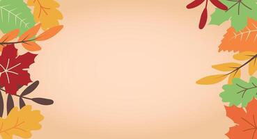 abstrakt Herbst Hintergrund mit Herbst Blätter. farbig Elemente zum Design dekorativ im das Herbst Festival, Header, Banner, Netz, Mauer Dekoration, Karten. Hintergrund Illustration. vektor