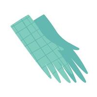 trädgårdsarbete platt blå handskar för arbete isolerat på vit bakgrund illustration. jordbruk hand skydd, handskar säkerhet. färgad illustration. tecknad serie design för affisch, ikon, kort, logotyp, märka vektor