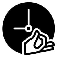 Hand-Glyphe-Symbol vektor