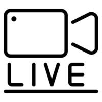 Symbol für die Live-Streaming-Linie vektor