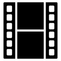 Symbol für Filmstreifen-Glyphe vektor