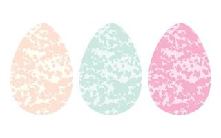 enkel tömma ägg uppsättning med textur isolerat på vit bakgrund. mall för design. illustration vektor