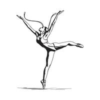 konstnärlig gymnastik design konst, ikoner, och grafik isolerat på vit vektor