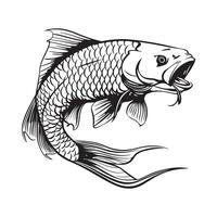arapaima fisk design illustration stock design isolerat på vit vektor